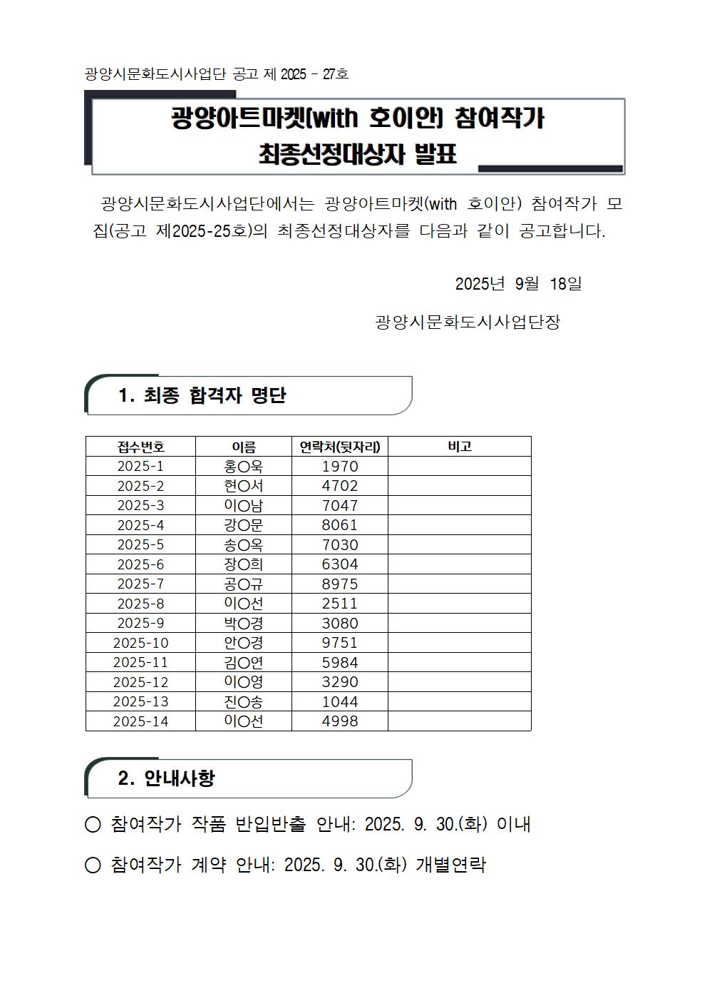 문화상단25-37-붙임1. 광양아트마켓(with 호이안) 참여작가  최종선정대상자 발표001.jpg